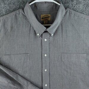 Wear Guard For Work Button Up Shirt 3XL Cotton Polyester Gray Check Adult Men